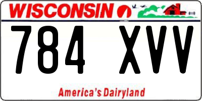 WI license plate 784XVV