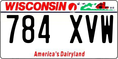 WI license plate 784XVW