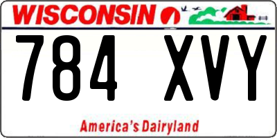 WI license plate 784XVY