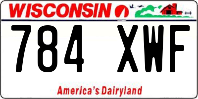 WI license plate 784XWF