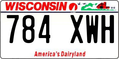 WI license plate 784XWH