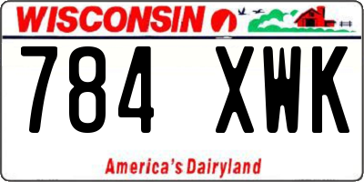 WI license plate 784XWK