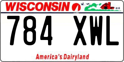 WI license plate 784XWL