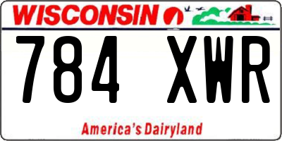 WI license plate 784XWR