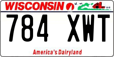 WI license plate 784XWT