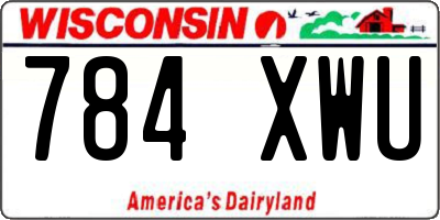 WI license plate 784XWU