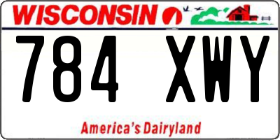 WI license plate 784XWY