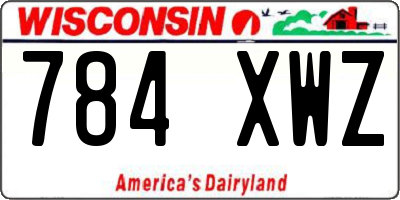 WI license plate 784XWZ