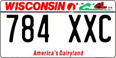 WI license plate 784XXC