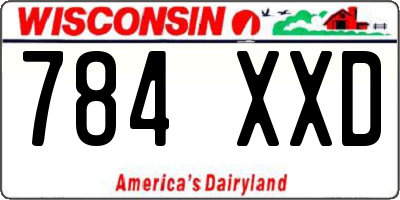 WI license plate 784XXD