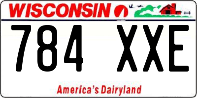 WI license plate 784XXE
