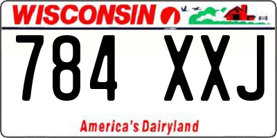 WI license plate 784XXJ