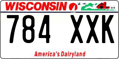 WI license plate 784XXK