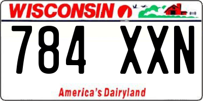 WI license plate 784XXN