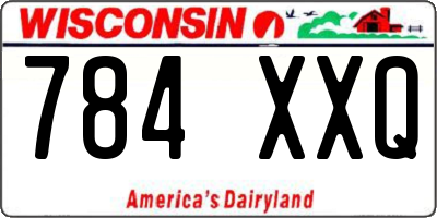 WI license plate 784XXQ