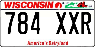 WI license plate 784XXR