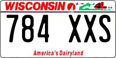 WI license plate 784XXS