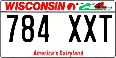 WI license plate 784XXT
