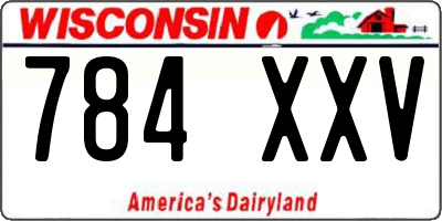 WI license plate 784XXV