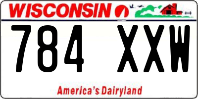 WI license plate 784XXW