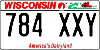 WI license plate 784XXY