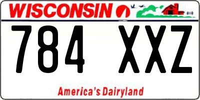WI license plate 784XXZ