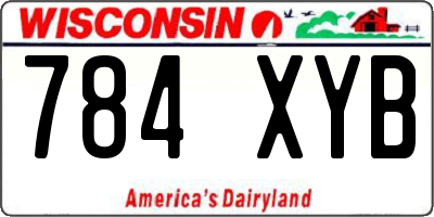 WI license plate 784XYB