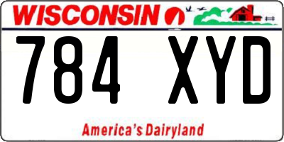 WI license plate 784XYD