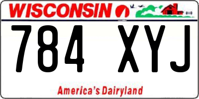WI license plate 784XYJ