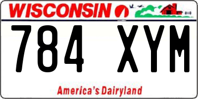 WI license plate 784XYM