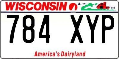 WI license plate 784XYP