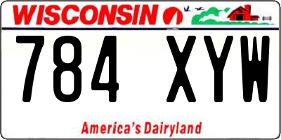 WI license plate 784XYW