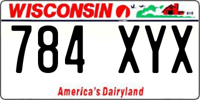 WI license plate 784XYX