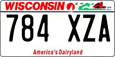 WI license plate 784XZA