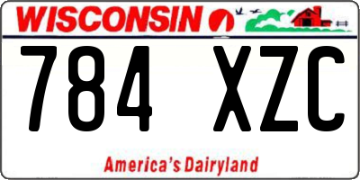 WI license plate 784XZC