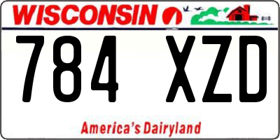 WI license plate 784XZD
