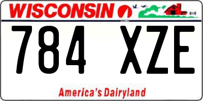 WI license plate 784XZE
