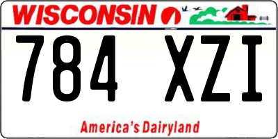 WI license plate 784XZI