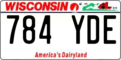 WI license plate 784YDE