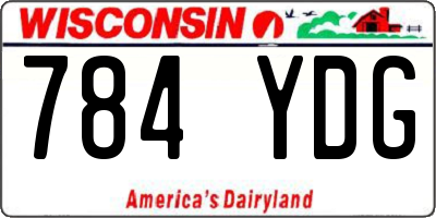 WI license plate 784YDG
