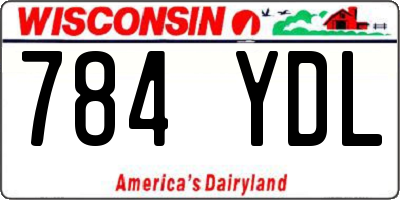 WI license plate 784YDL
