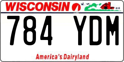 WI license plate 784YDM