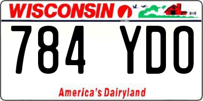 WI license plate 784YDO