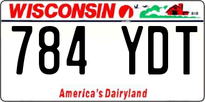 WI license plate 784YDT