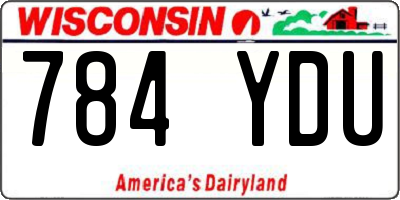 WI license plate 784YDU