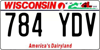 WI license plate 784YDV