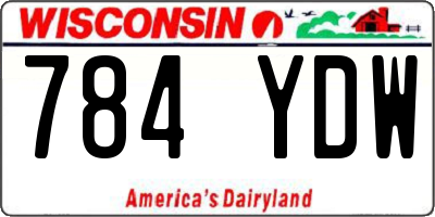 WI license plate 784YDW