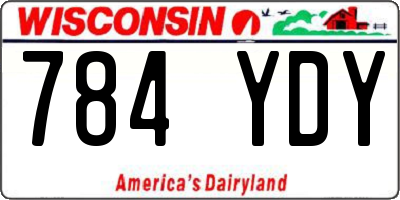 WI license plate 784YDY