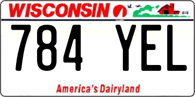 WI license plate 784YEL
