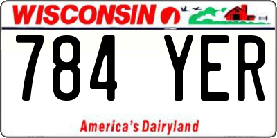 WI license plate 784YER